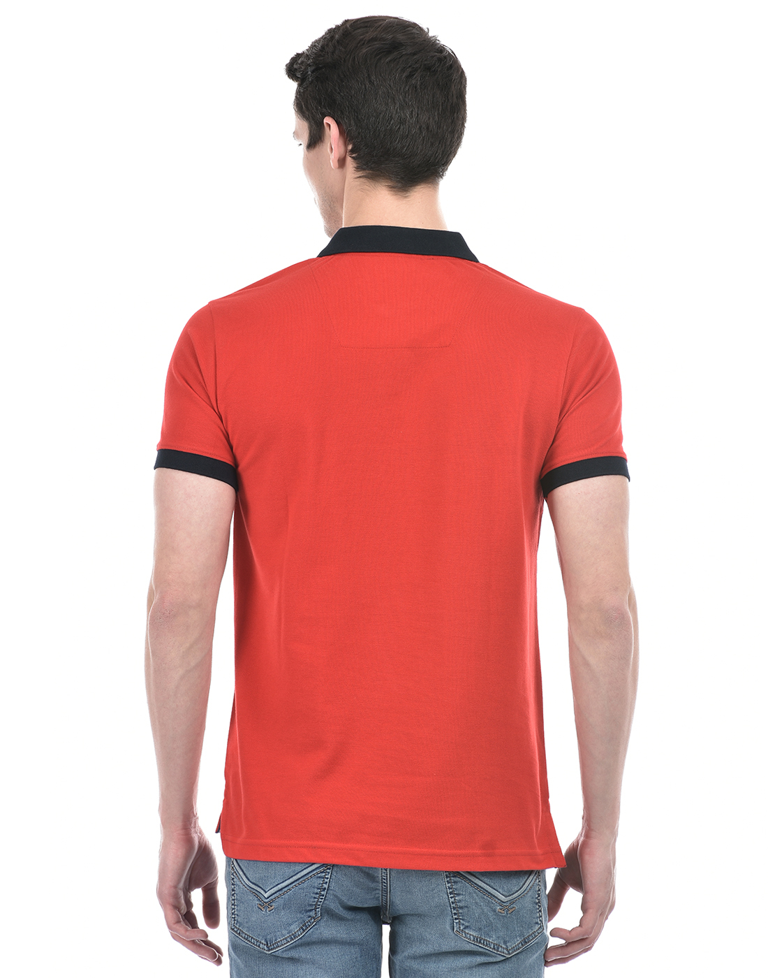 Numero Uno Men Color Block Red T-Shirt